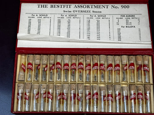 BESTFIT Assortment #900 of Oversized Swiss Stems for Wrist Watches