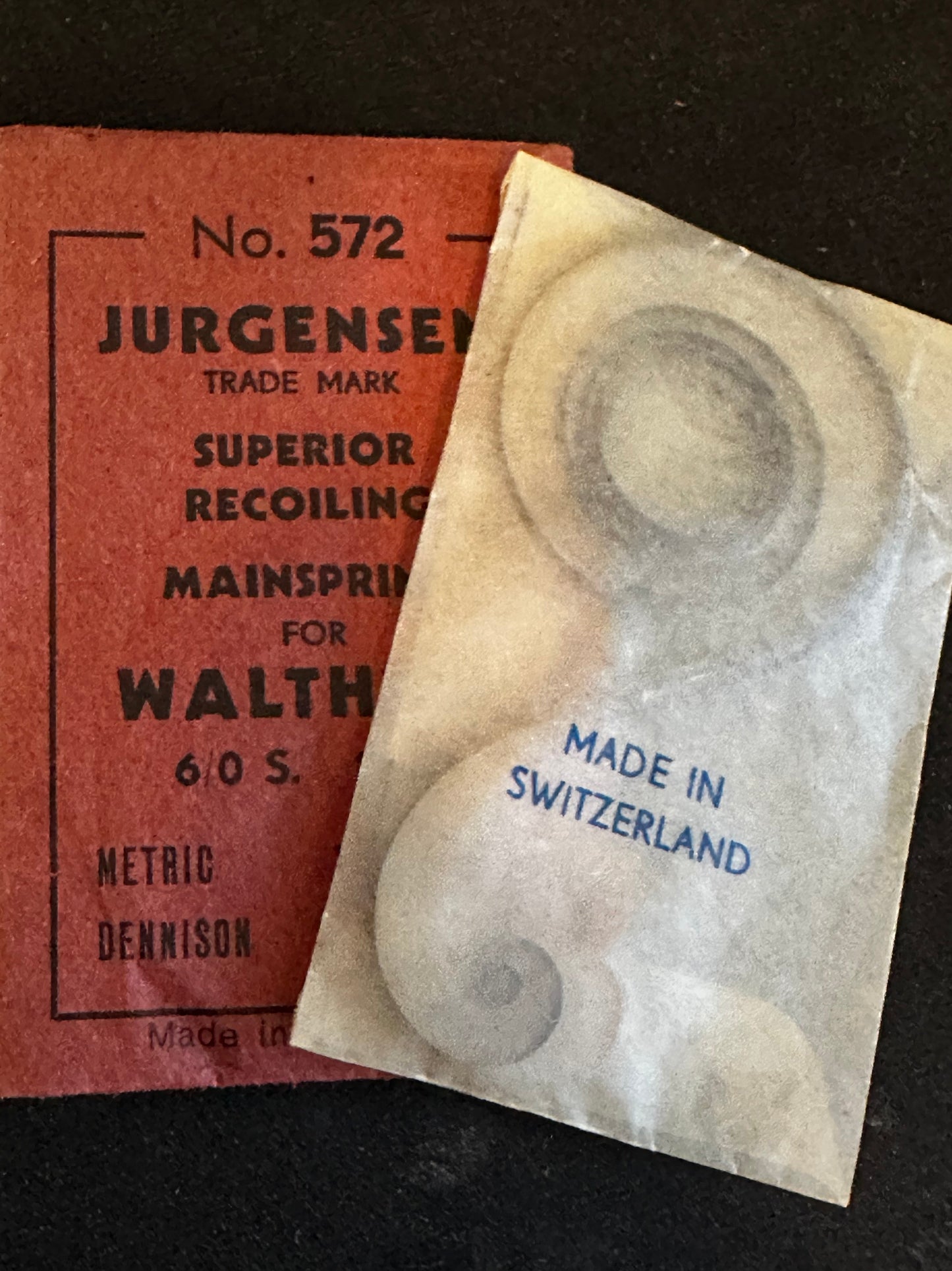 Jurgensen Mainspring #572 for Waltham 6/0s No. 2226 - Steel
