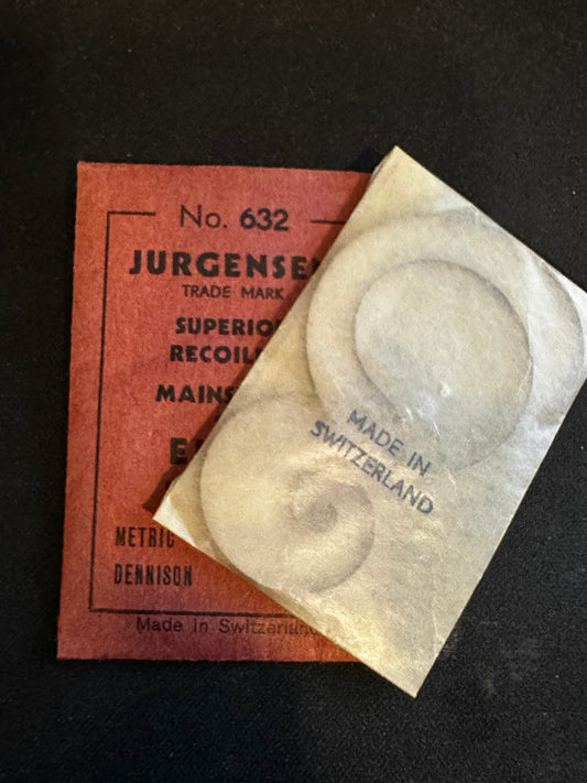 Jurgensen Mainspring #632 for Elgin 5/0s Factory No. 2705 - Steel