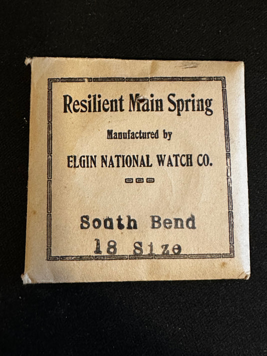 South Bend 18s Mainspring No. 9525 Made by Elgin - Steel