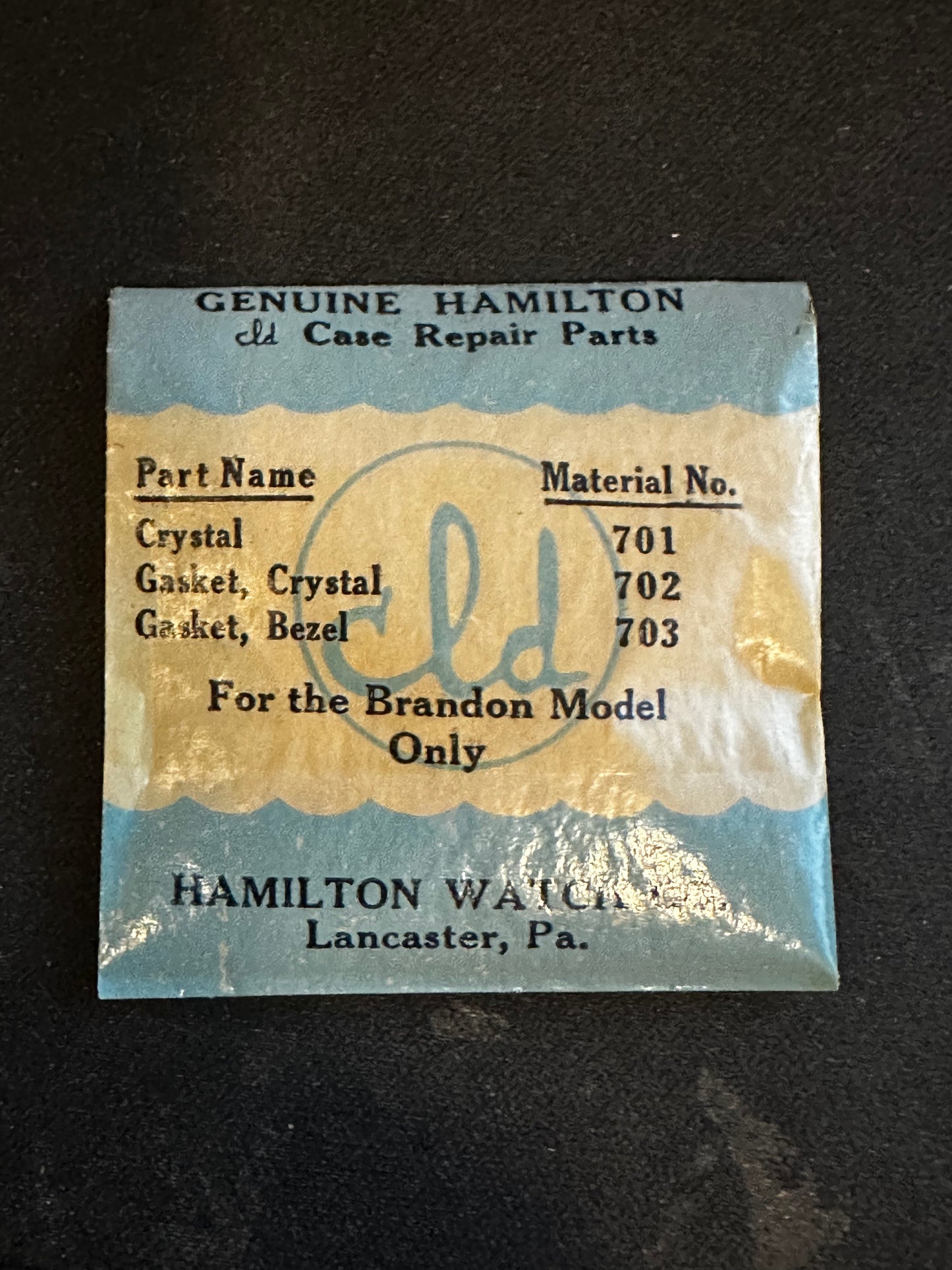 Hamilton Genuine Factory glass wrist watch crystal for Brandon Model - New