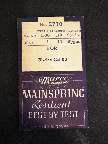 Marco Mainspring #2710 for Glycine caliber 80 movements - Steel