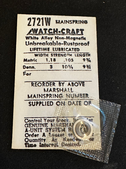 WATCH-CRAFT Mainspring 2721W for ETA 500, 501, 505, 508, 545 - Alloy
