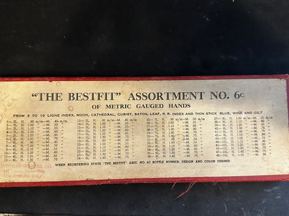 BESTFIT Assortment 6c of Metric Gauged Hands from 3 to 10 ligne
