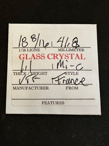 VTF Vintage Glass Pocket Watch Crystal 18-8/16 (~41.8mm) - NOS