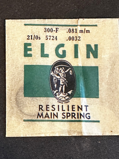 Elgin Factory Mainspring for 21/0s No. 5724 - Steel