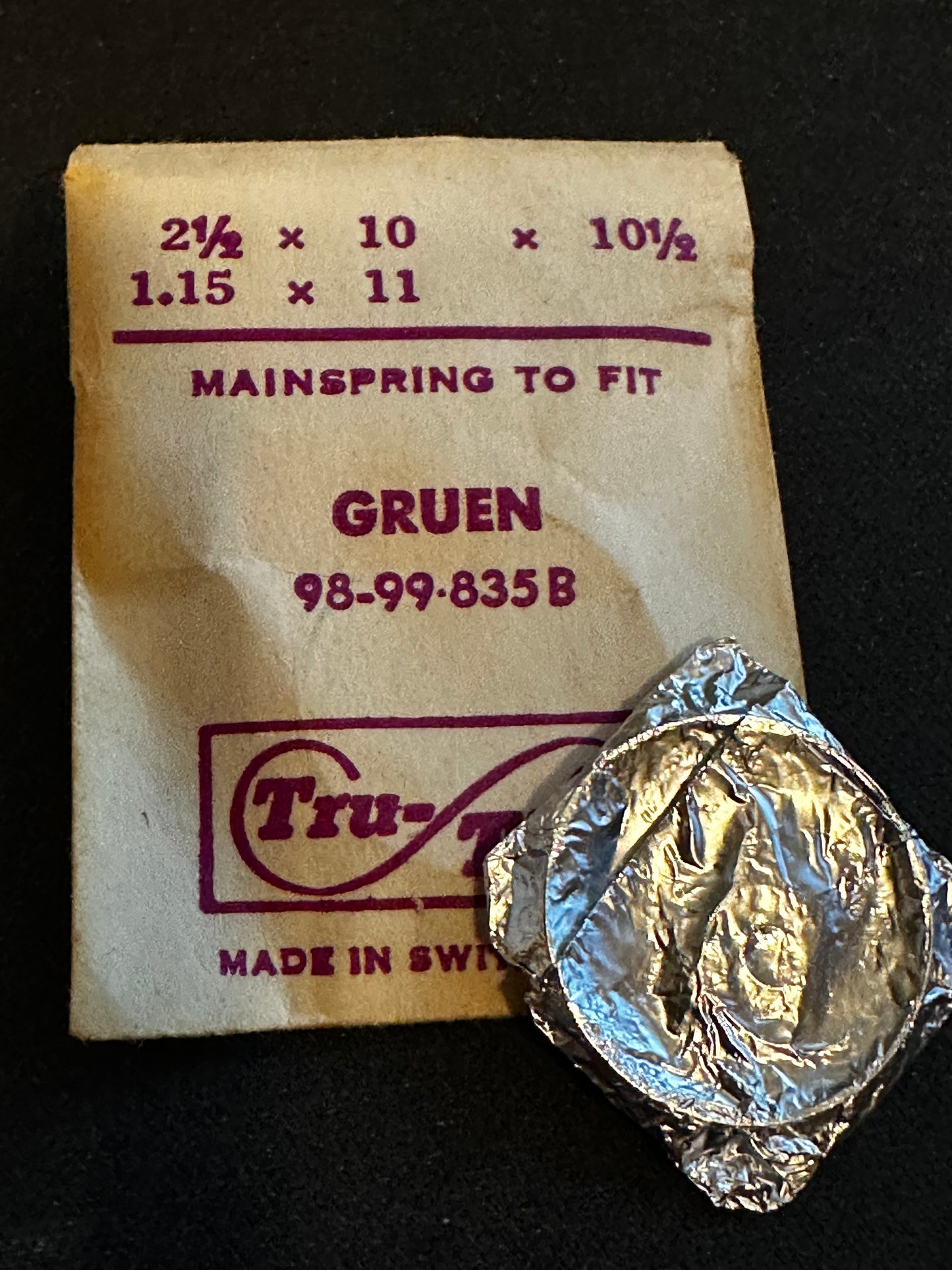 Tru-Time Mainspring for Gruen 98, 99, 835B - Steel