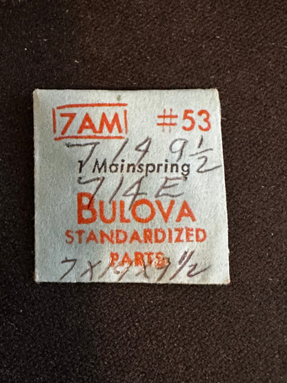 Bulova Factory Mainspring for caliber 7AM - Steel