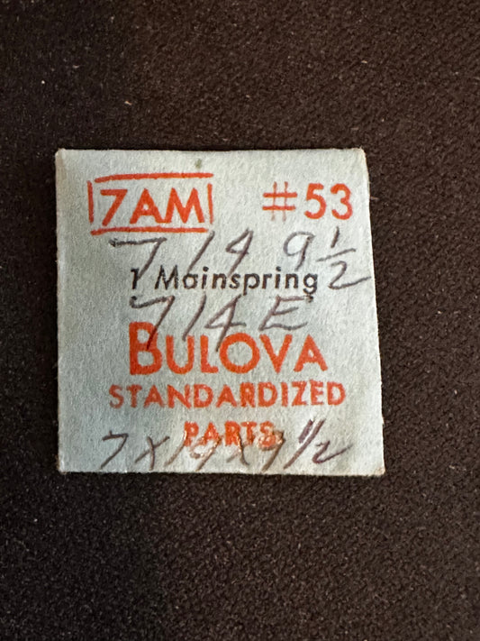 Bulova Factory Mainspring for caliber 7AM - Steel