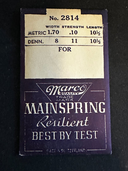 Marco Mainspring #2814 for Blancpain caliber 40 - Steel