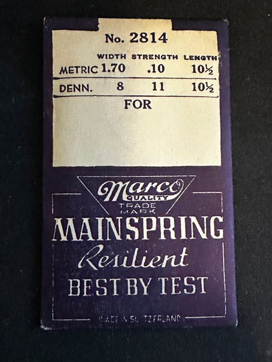 Marco Mainspring #2814 for Blancpain caliber 40 - Steel