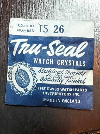 Tru-Seal Round Wrist Watch Crystal sizes 18 thru 33