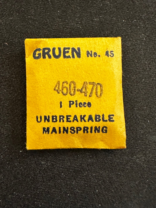 Gruen Factory Mainspring for Gruen caliber 460, 470 - Steel