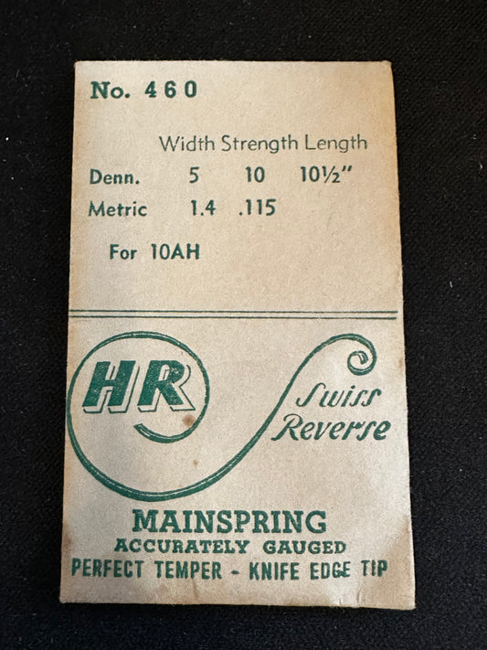 HR Mainspring #460 for Bulova caliber 10AH - Steel