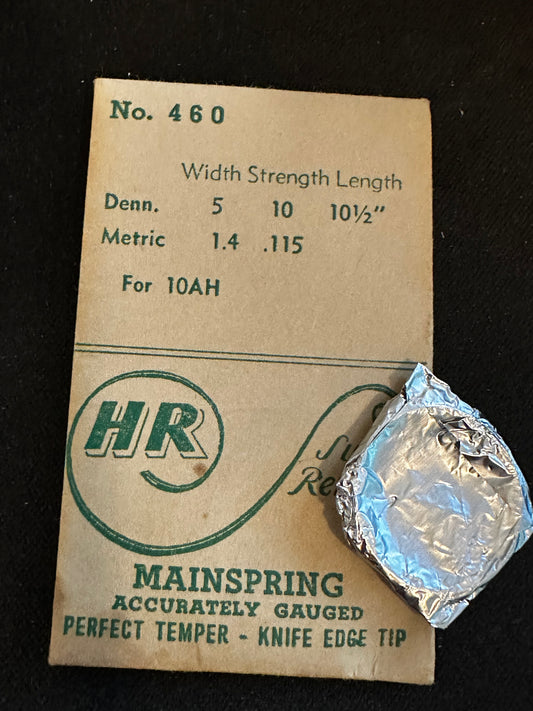 HR Mainspring #460 for Bulova caliber 10AH - Steel