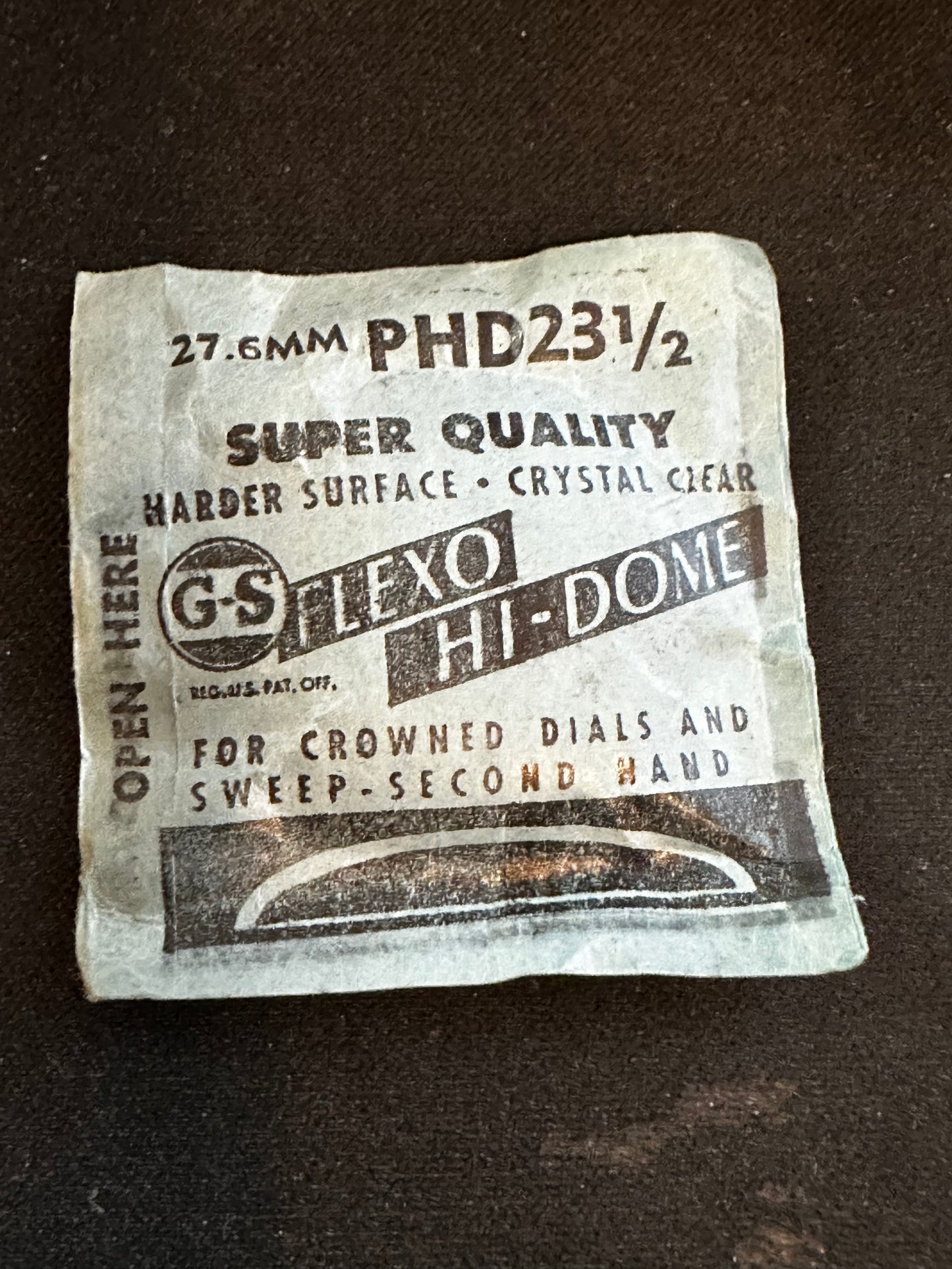 GS Flexo Round HI-DOME Crystal PHD 23½ - 27.6 mm - New