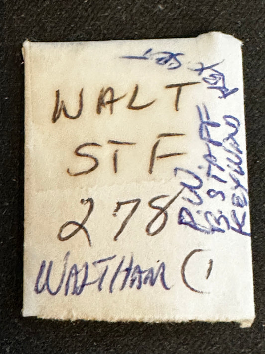 Waltham Factory Balance Staff for 18s Model 1857 Keywind No. 278