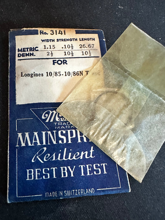Marco Mainspring #3141 for Longines Caliber 10.85, 10.68N - Steel