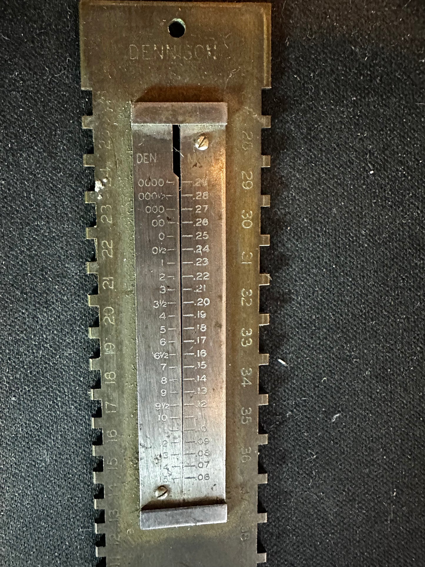 Watchmakers Dennison & Millimeter Mainspring Gauge