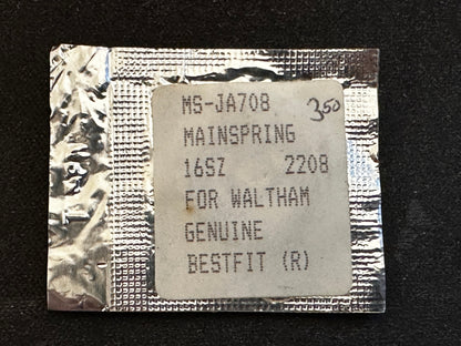 BESTFIT Mainspring JA708 for 16s Waltham Factory No. 2208 - Alloy