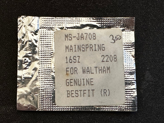 BESTFIT Mainspring JA708 for 16s Waltham Factory No. 2208 - Alloy
