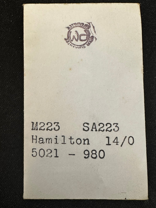 PM Mainspring M223 for 14/0s Hamilton No. 5021 / 718440 - Alloy