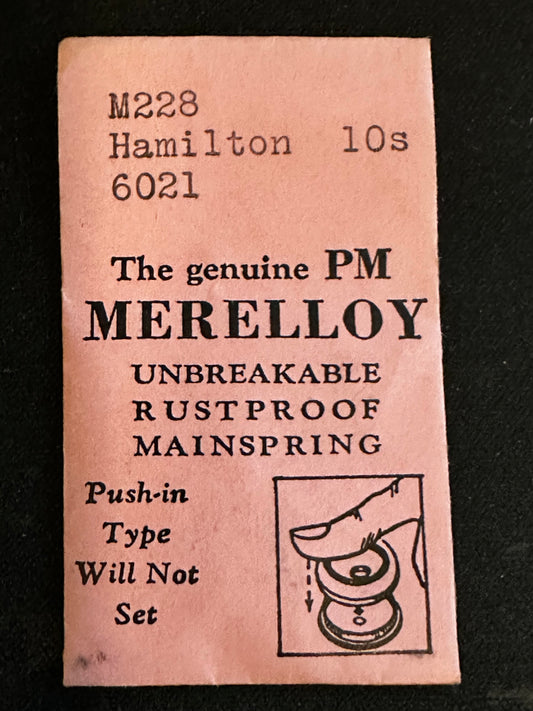 PM Merelloy Mainspring M228 for 10s Hamilton 6021 / 717102 - Alloy