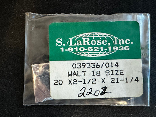 Waltham 18s Mainspring Factory No. 2203 from S. LaRose - Alloy