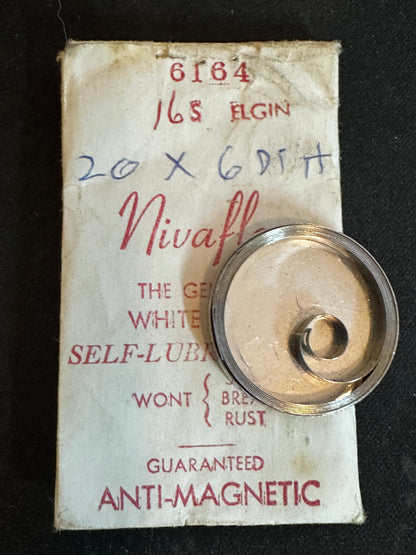 Nivaflex Mainspring for 16s Elgin No. 6164 - Alloy