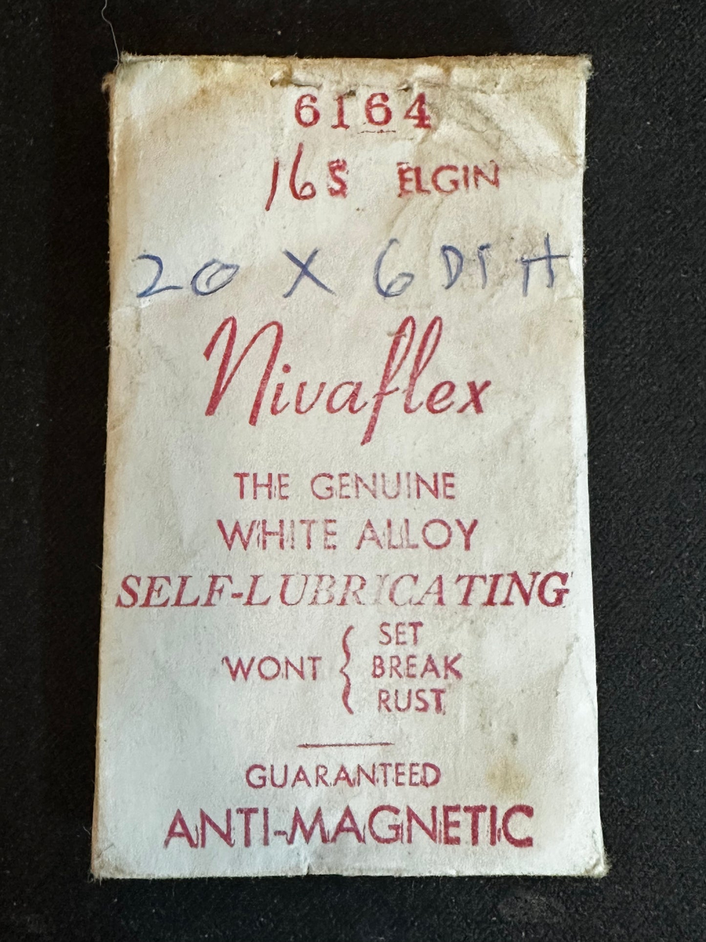 Nivaflex Mainspring for 16s Elgin No. 6164 - Alloy