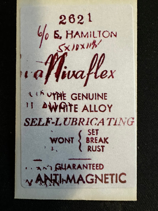 Nivaflex Mainspring for 6/0s Hamilton No. 2621 - Alloy