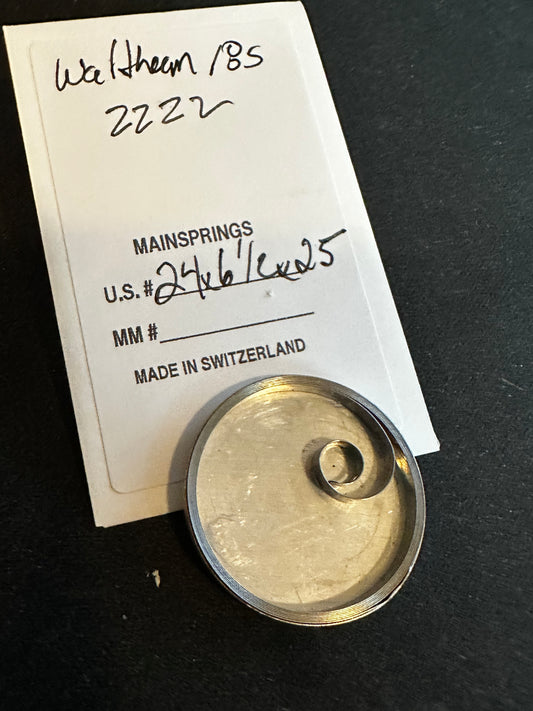 Alloy Mainspring for 18s Waltham No. 2222