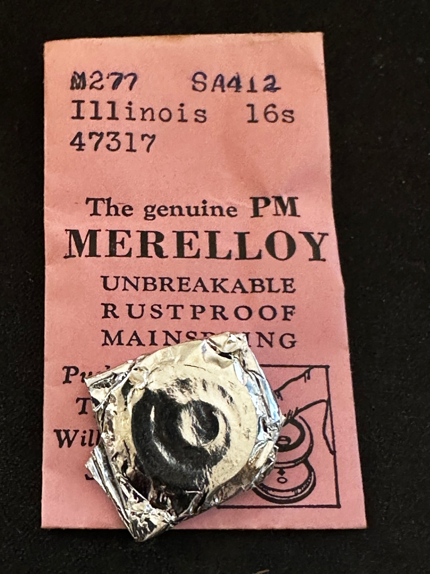 PM Merelloy Mainspring M277 for 16s Illinois 47317 - Alloy