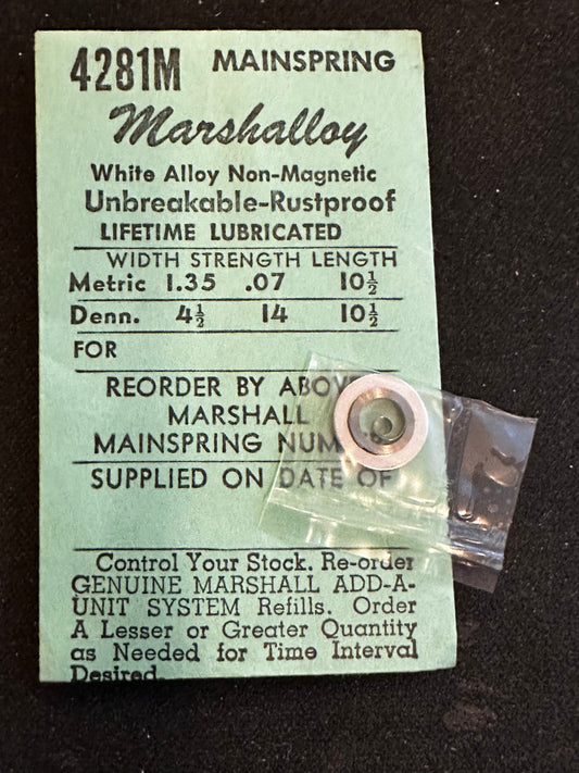 Marco Marshalloy Mainspring 4281M for Seiko Sportslady, Seikomatic Lady, Chorus, Queen - Alloy