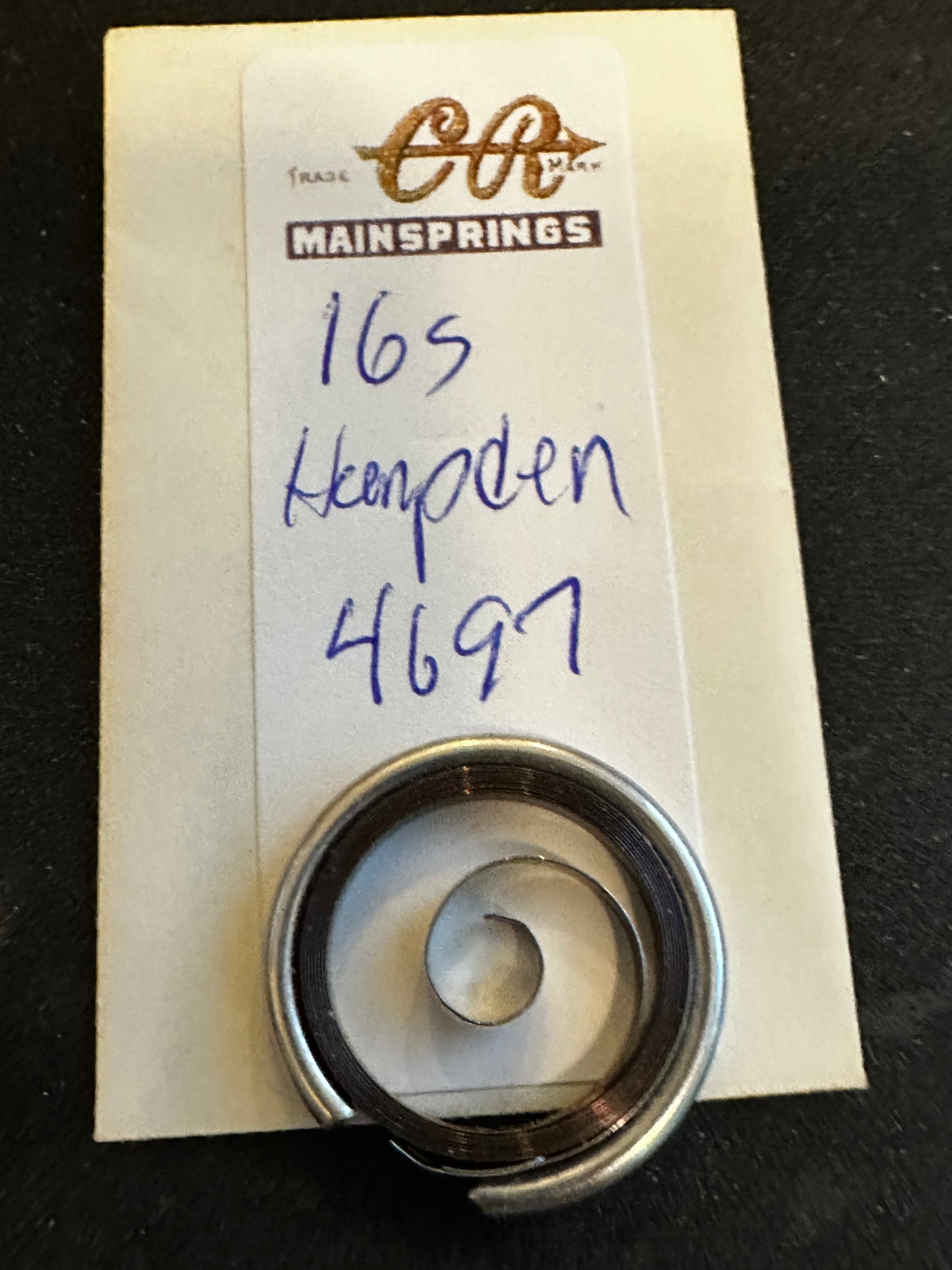 CR Mainspring for Hampden 16s Factory No. 4697 - Steel