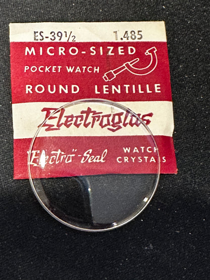 Electro-Seal ES-39½ Pocket Watch Crystal 37.7mm (1.485“) - New