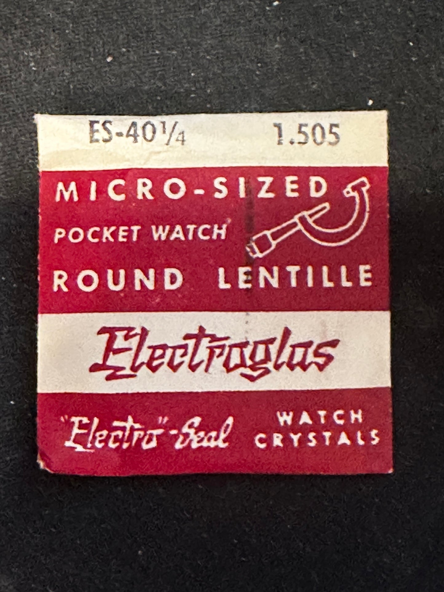 Electro-Seal ES-40¼ Pocket Watch Crystal 38.2mm (1.505") - New