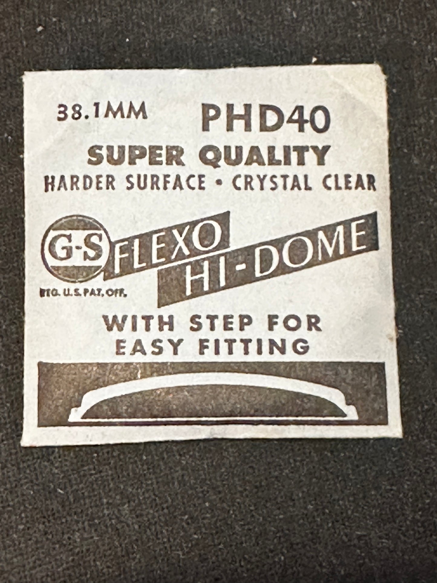 GS Flexo Round HI-DOME Crystal PHD 40 - 38.1 mm - New