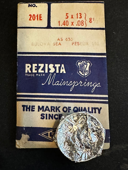 Rezista Mainspring #201E for AS 655, Bulova 6EA, Peseux 150 - Steel
