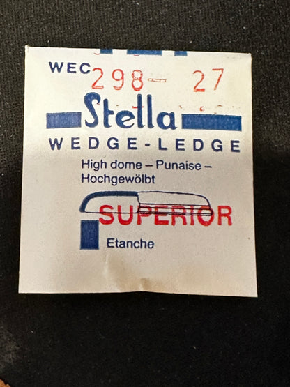 Stella WEC Superior Wedge-Ledge High Dome Wrist Watch Crystal sizes 18 thru 35