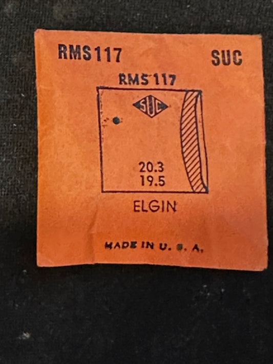 SUC Rocket Crystal RMS 117 for ELGIN - 20.3 x 19.5mm - New