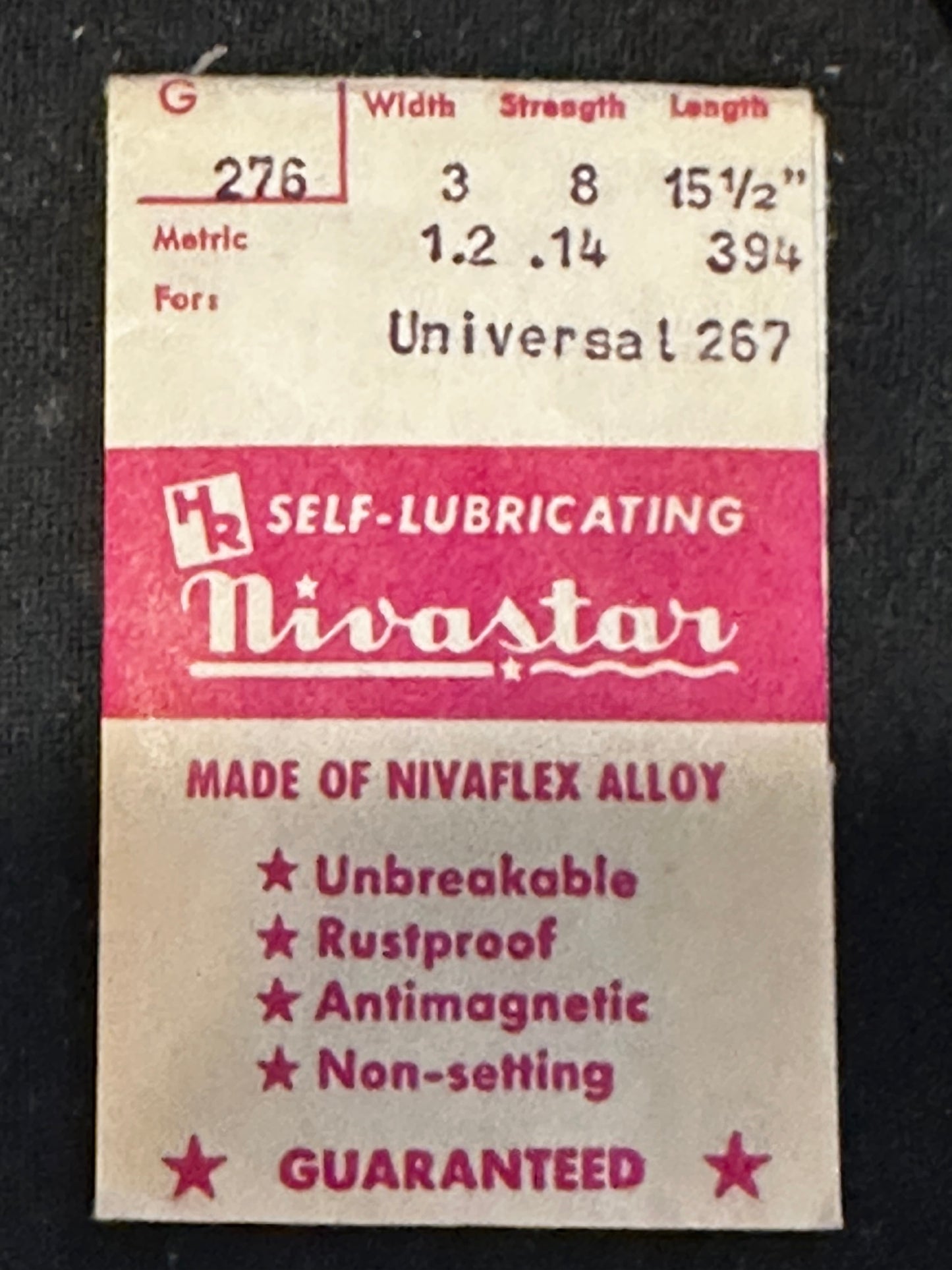 HR Nivastar Mainspring G276 for Universal caliber 267 - Alloy
