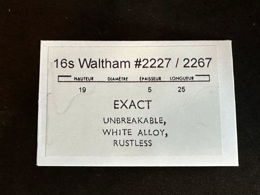 Waltham Mainspring for 16s No. 2227 / 2267 (EXACT) - Alloy