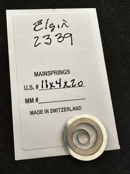 Alloy Mainspring for 12s Elgin Factory No. 2339