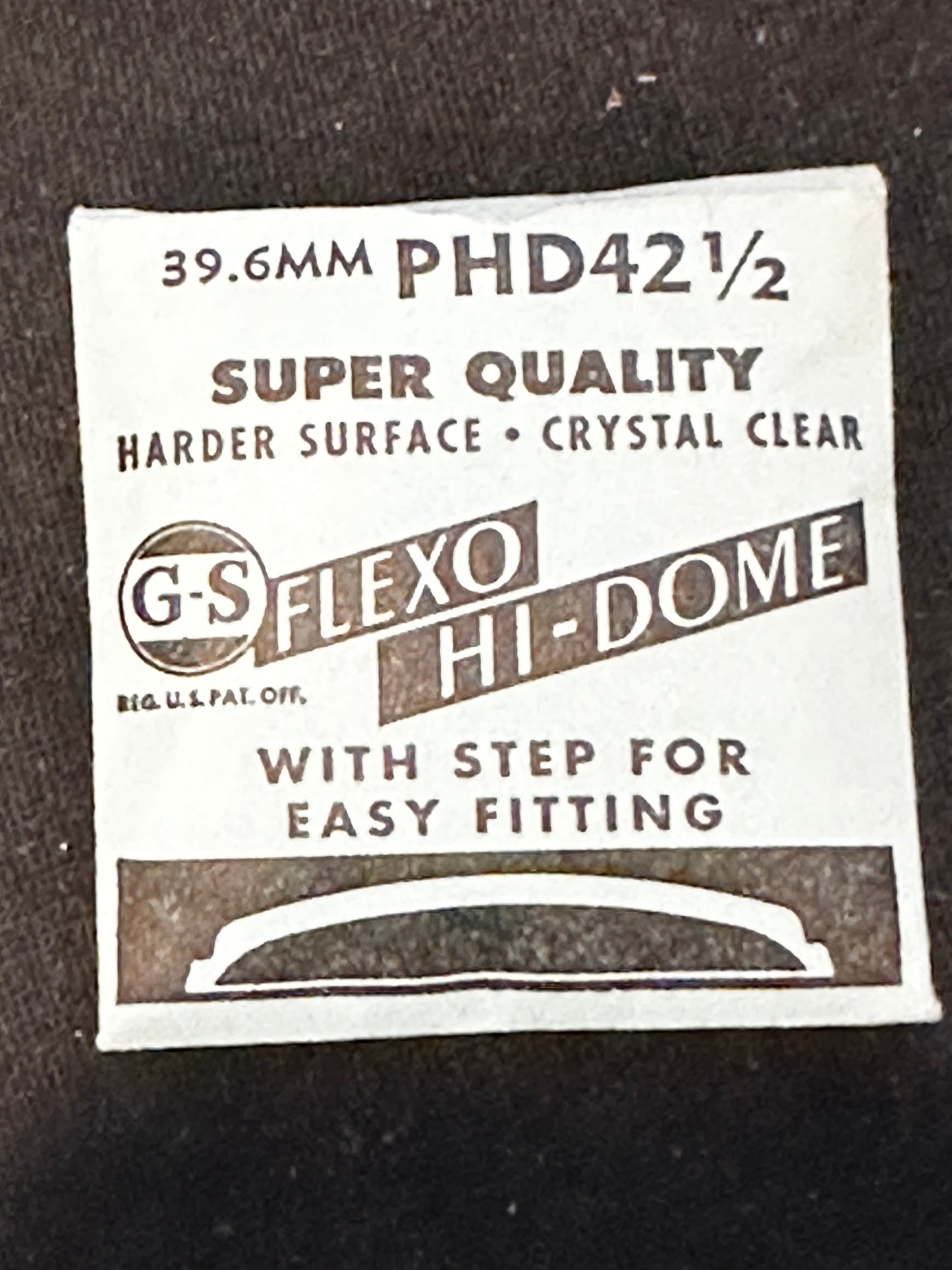 GS Flexo Round HI-DOME Crystal PHD 42½ - 39.6 mm - New