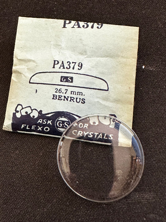 GS PA379 Wrist Watch Crystal 26.7mm for BENRUS wrist watch - New