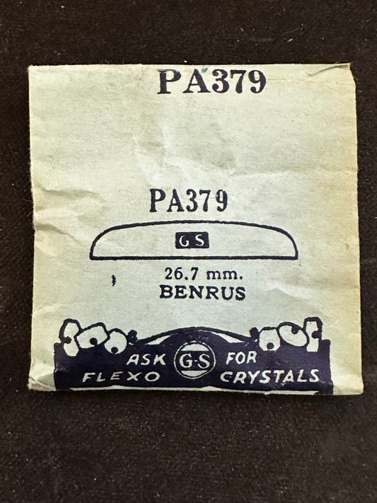 GS PA379 Wrist Watch Crystal 26.7mm for BENRUS wrist watch - New