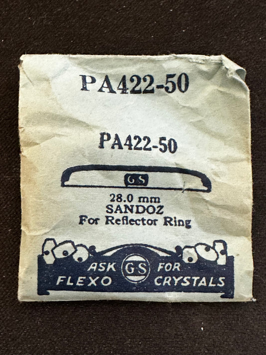 GS PA422-50 Watch Crystal 28.0 mm for SANDOZ wrist watches - New