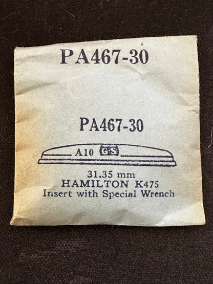 GS PA467-30 Watch Crystal 31.35 mm for HAMILTON Wrist Case K475 - New