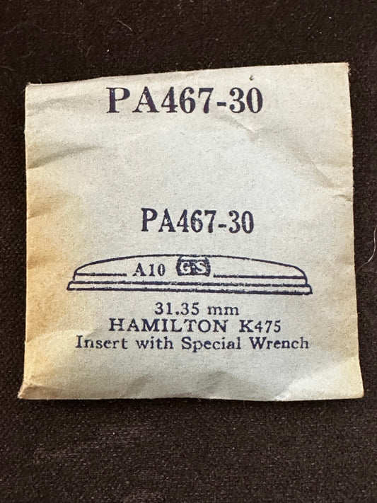 GS PA467-30 Watch Crystal 31.35 mm for HAMILTON Wrist Case K475 - New